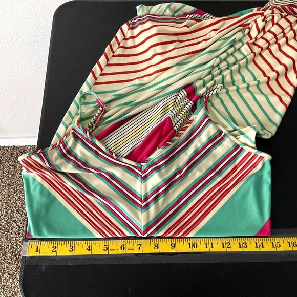 Eci New York Dress Women‎ M Colorful Stripe Stretch Sleeveless Maxi - Picture 11 of 12